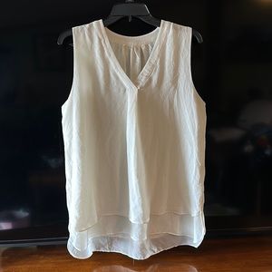 Cream dress sleeveless blouse size large